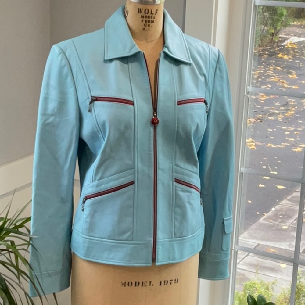 St. John Leather Moto Jacket 🌹